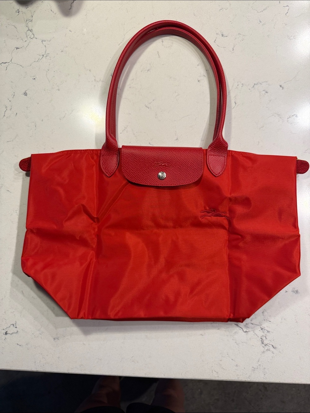 Longchamp Le Pliage Original Expandable Travel Bag Red